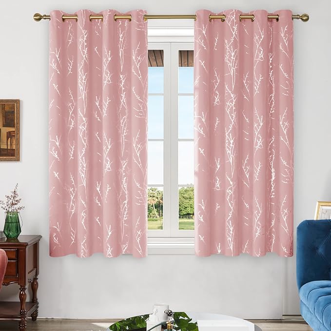 Deconovo Living Room Curtains 63 Inches Long, Thermal Insulated, Room Darkening - Image 2