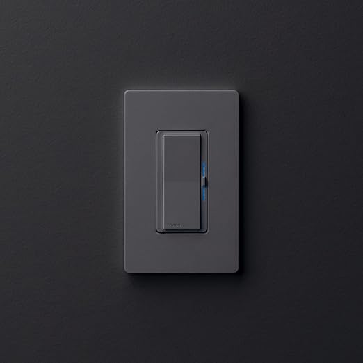 Lutron Diva Smart Dimmer Light Switch for Caseta Lighting (Lutron Smart Hub Required), for LED Lights, 150W, Single-Pole/3-Way, No Neutral, Brown (DVRF-6L-BR)