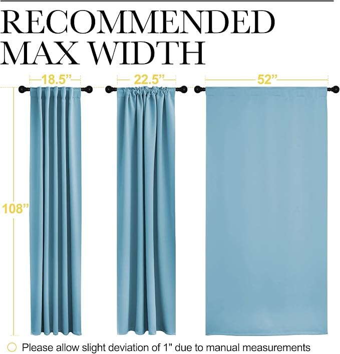 NICETOWN Window Treatment Blackout Curtains - Image 7