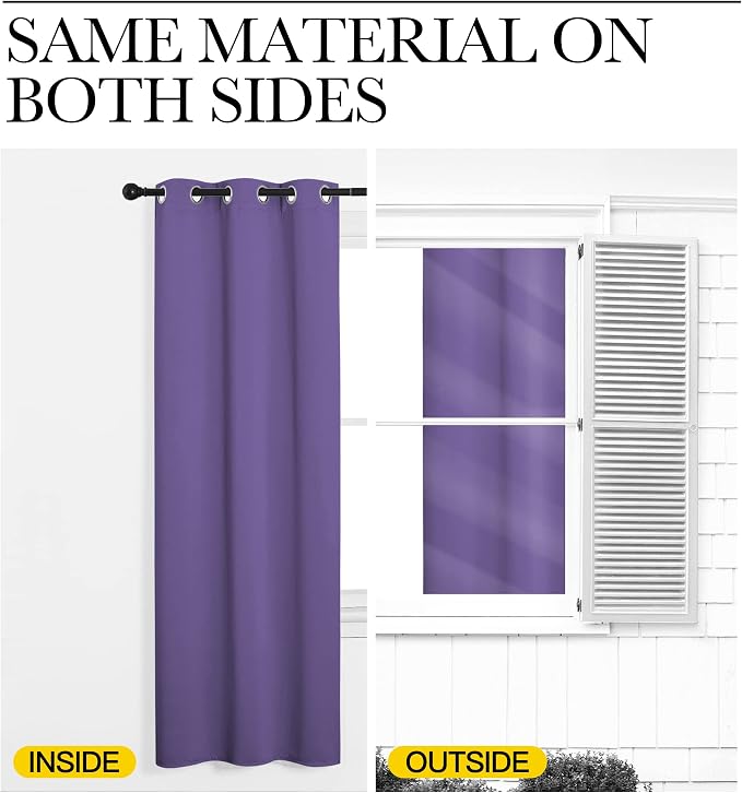 NICETOWN Lilac Purple Blackout Curtains - Image 6
