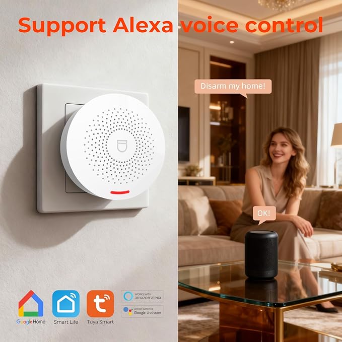 Hapippofa Caregiver Call Button Wireless Call Button for Elderly at Home,WiFi Panic Button,Life Alert Systems for Seniors No Monthly Fee (whiter4)