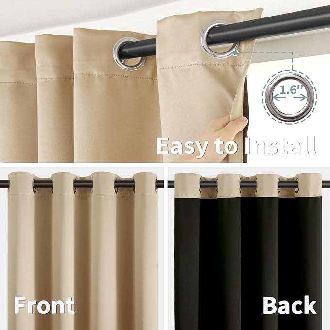 BGment Thermal Insulated 100% Blackout Curtains - Image 6