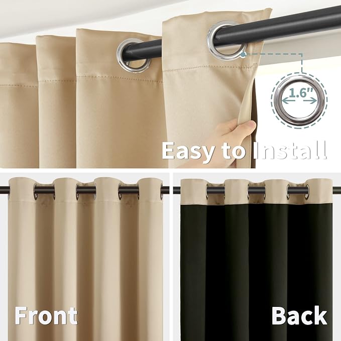 BGment Thermal Insulated 100% Blackout Curtains - Image 6