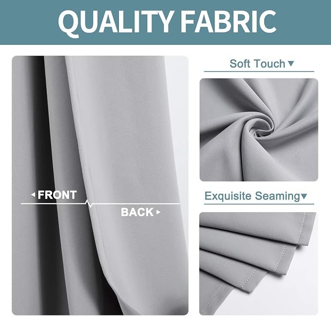 ChrisDowa Room Divider Curtains 108 Inch Long Sliding Door Curtain 1 Panel | - Image 4