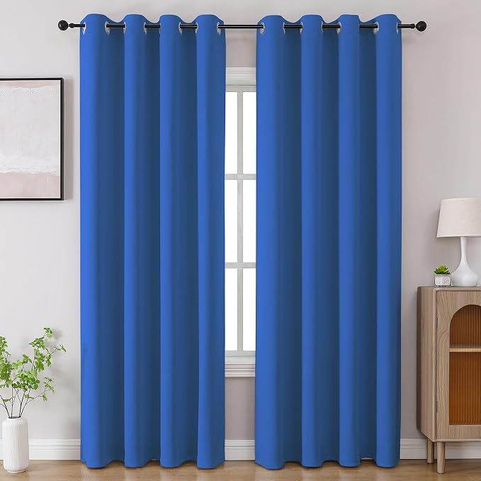 CUCRAF Blackout Curtains 84 inch Length 2 Panels Set, Room Darkening Drapes by CUCRAF