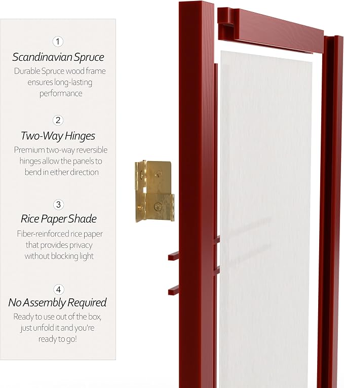 2 ft. Short Desktop Double Cross Shoji Screen - Image 4