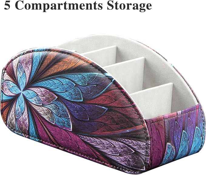 Remote Control Holder, 5 Compartments TV Remote Holder Caddy - Image 5