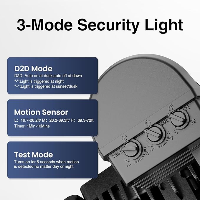 Onforu 2 Pack 75W LED Motion Sensor Outdoor Lights, 7000LM Dusk to Dawn Outdoor Lighting, 6500K Motion Detector Flood Light, IP65 Waterproof Hardwired LED Security Light for Yard Garage