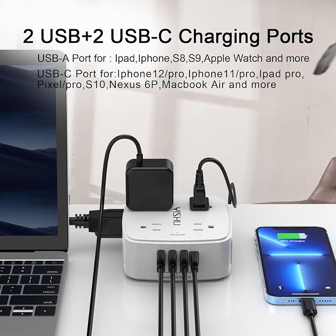 6Ft Surge Protector Power Strip - Image 5