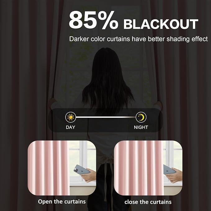 Blackout Curtain Drapes Pleated - Image 3