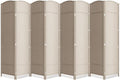 8 Panel Folding Room Divider, Woven Privacy Screen, handcrafted diamond pattern by cocosica