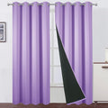 100% Blackout Curtains 52 x 95 Inch/Lavender Curtains 2 Panels by Lemomo