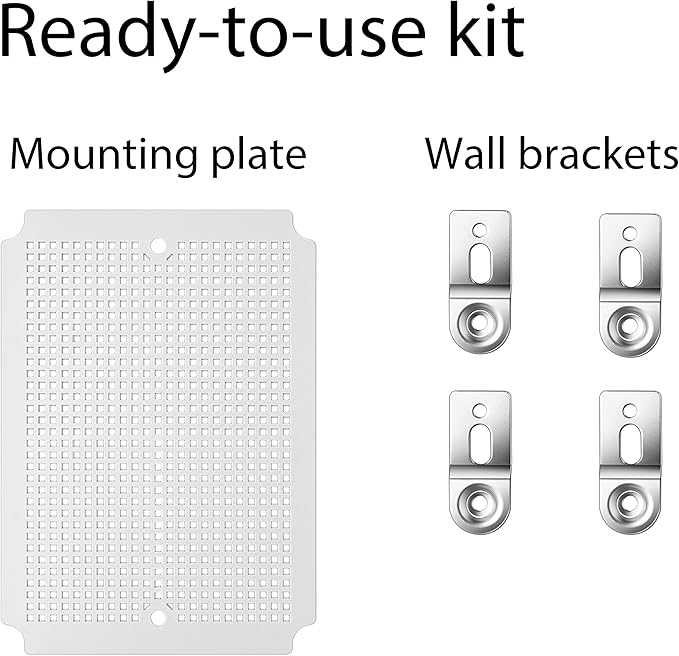Gratury Junction Box, IP67 Waterproof Plastic Enclosure for Electrical Project, Hinged Transparent Cover, Includes Mounting Plate and Wall Bracket 220×170×110mm (8.6"×6.7"×4.3" TC)