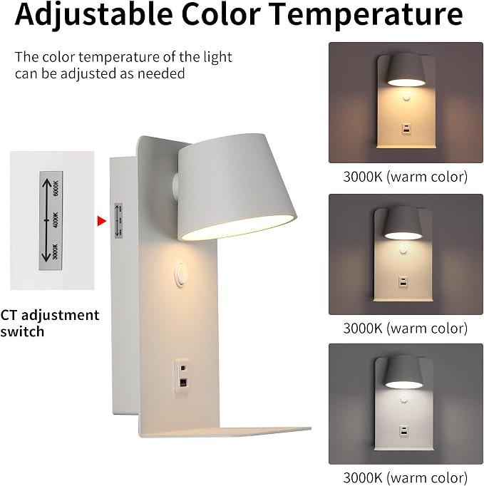 DEC LUCE DECOLUCE LIGHTING Modern LED Plug in Wall Sconce, Dimmable Wireless - Image 7