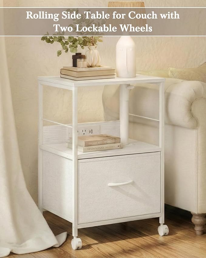 Faesun Swivel Lift Top Nightstand - Image 8
