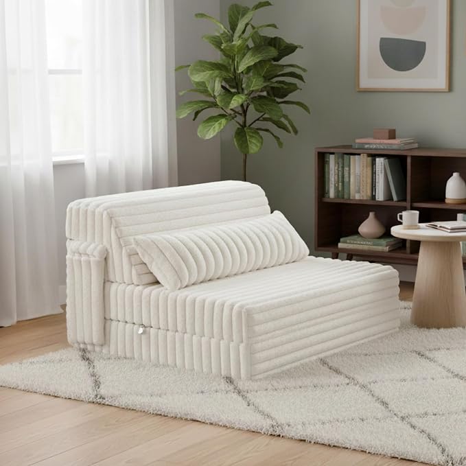 Folding Sofa Bed Twin Size, Convertible Sleeper Chair Mattress - Image 2