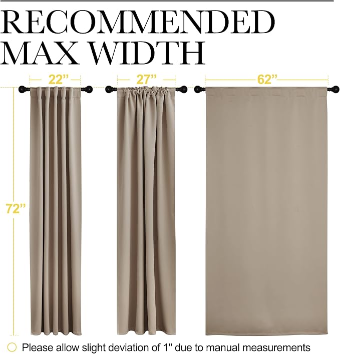 NICETOWN Blackout Curtain Panels Window Draperies - Image 7