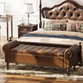 Apicizon 60” Bench with Storage, Upholstered Tufted Button Bedroom Bench with by APICIZON