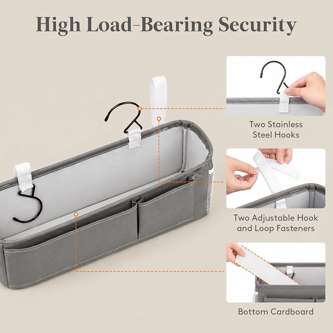 Lifewit Bedside Caddy Storage Organizer, Hanging Storage Bag - Image 3