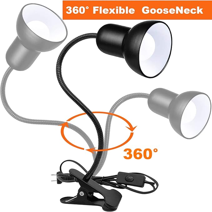 Desk lamp, Clip on Lamp, Clip On Reading Light, Gooseneck Lamp On Cable | - Image 3