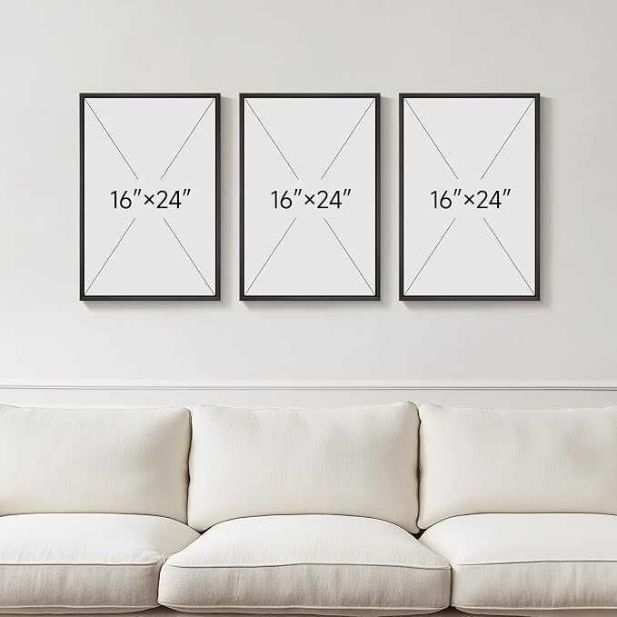 3D Textured Framed Brown and White Abstract Wall Art Set, 3 Piece 16x24 In | - Image 7