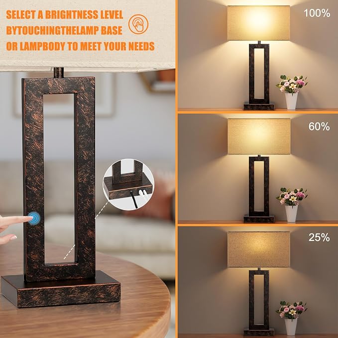 Seealle 22" Tall Living Room Lamps - Image 3