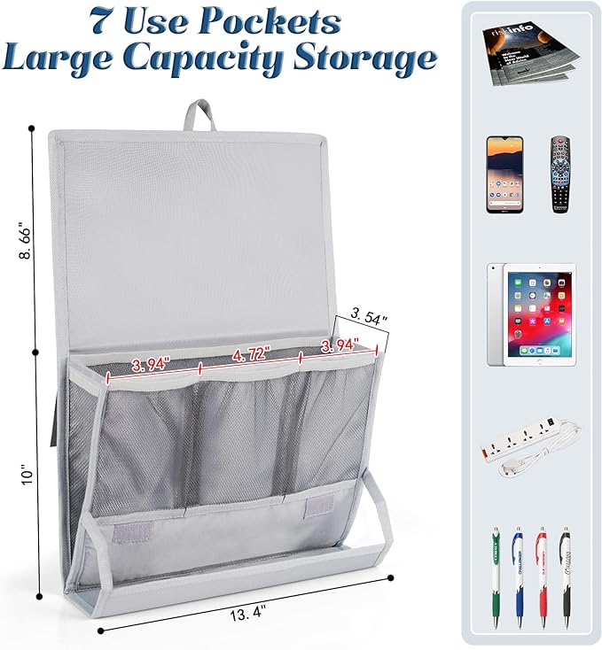 Bedside Caddy Organizer for Dorm Bed Rails - Image 2