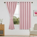 DWCN Blackout Curtains – Grommet Top 70x63 Inch 2 Panels Blush Pink Thermal by DWCN