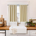 RYB HOME 100% Blackout Basement Curtains 36 inches Long, Heat & UV Blocking | by RYBHOME