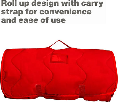 EVERYDAY KIDS Toddler Nap Mat with Removable Pillow -Under Construction- Carry Handle with Fastening Straps Closure, Rollup Design, Soft Microfiber for Preschool, Daycare, Sleeping Bag -Ages 2-6 years