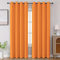CUCRAF Orange Blackout Curtains 84 inch Length 2 Panels Set, Room Darkening by CUCRAF