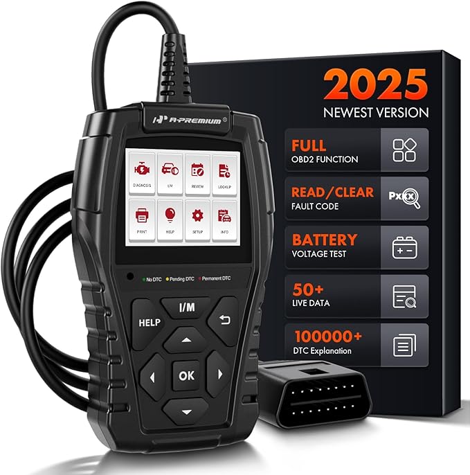 A-Premium AD200 Professional OBD2 Scanner Car Diagnostic Tool, OBDII EOBD Code Reader, Enhanced Check Car Engine Light Diagnostic Scan Tool, Upgraded Fault Code Scanner for All Vehicles from 1996