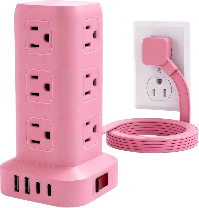 Extension Cord with Multiple Outlets, SMALLRT Power Strip Tower, Outlet by SMALLRT