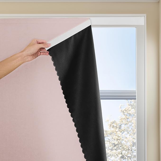 Autohesion Curtains for Windows, Bedroom Blackout Curtains for by JILRON