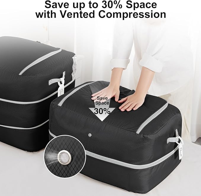 Comforter Storage Bag - 110L Large Capacity Blanket Storage Bags 2-Layer Ultra - Image 3