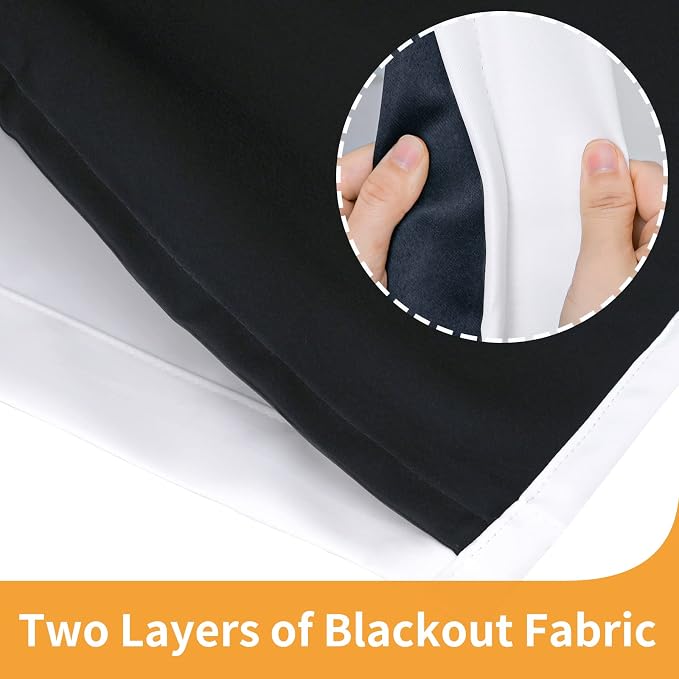 YoungsTex Insulated 100% Blackout Curtains 63 Inch Length - Image 7