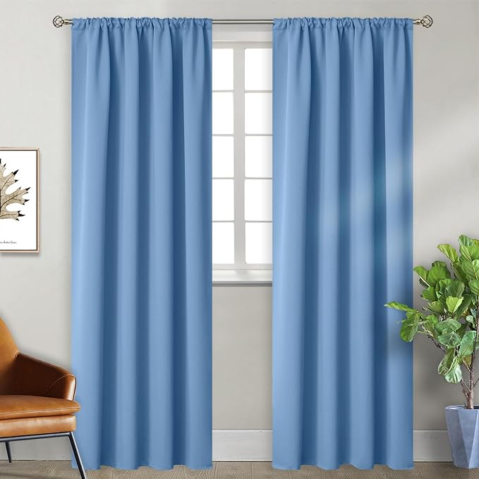 BGment Light Blue Blackout Curtains 90 Inches Long 2 Panels - Image 7