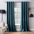 MIULEE Velvet Curtains Peacock Blue 52 x 84 Inch Length Set of 2 | Grommet by MIULEE