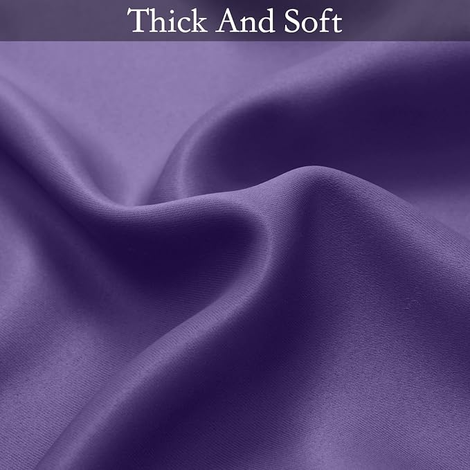 SimpleHome Ombre Gradient Purple White to Gray Curtains - Image 7
