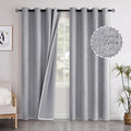 YoungsTex Grey Linen Blackout Curtains by YoungsTex