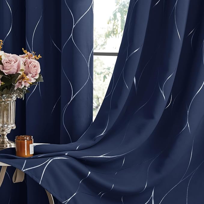 Deconovo Curtains for Living Room, Pattern Blackout Curtains 72 Inches Long | - Image 7