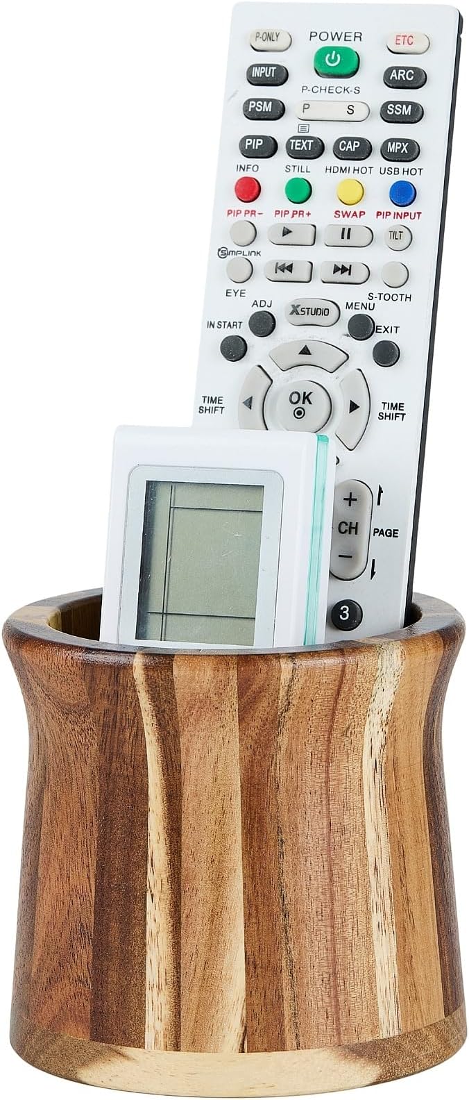 Acacia Wood Small Remote Control Holder, Organizer by THORNIA