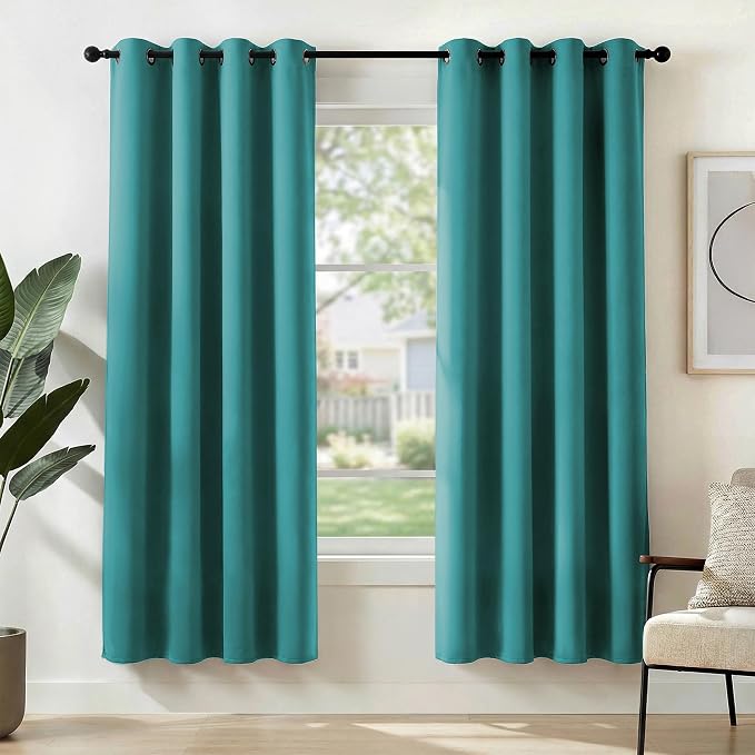 Deconovo Blackout Curtains for Bedroom and Living Room 68 Inches Long | Black by Unknown
