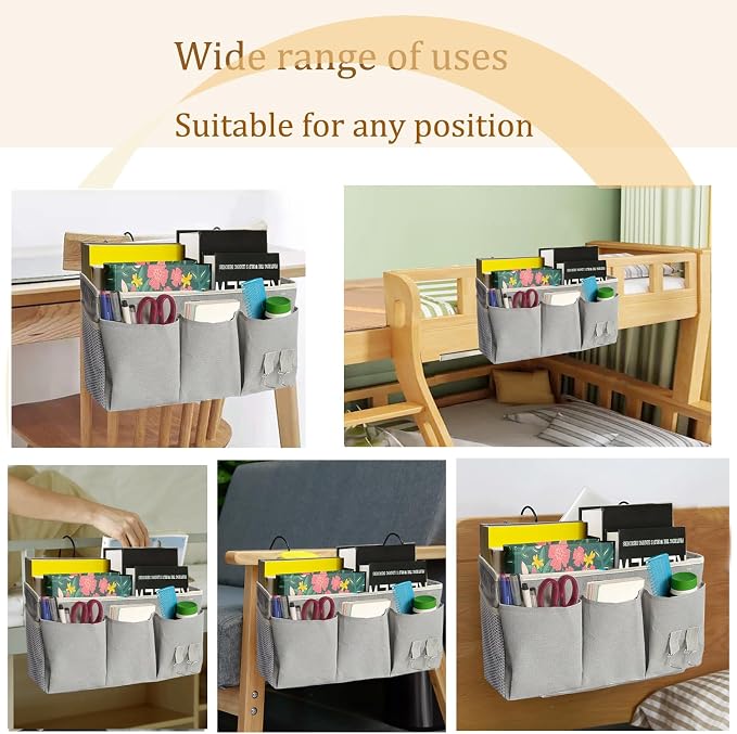 Bedside Caddy, Bedside Hanging Storage Organizer forBunk and Hospital Beds - Image 5