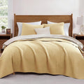 King Size Quilt-Lightweight Bedspreads Yellow King Quilt Bedding | Soft Coverlet by WRENSONGE