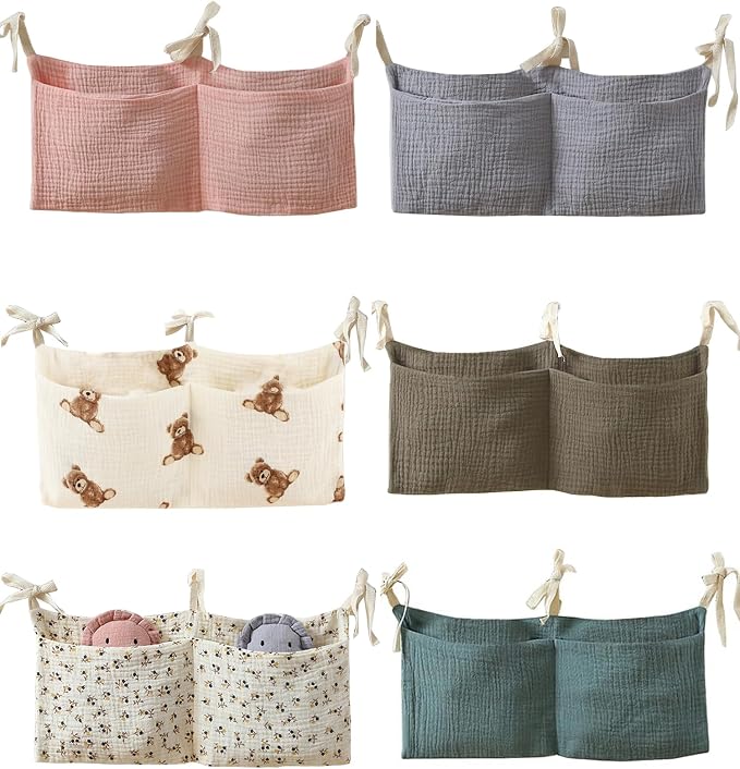 Baby Bedside Hanging Bags Storage Organizer Milk Bottle Toy Crib Baby Nappy-Bag - Image 6