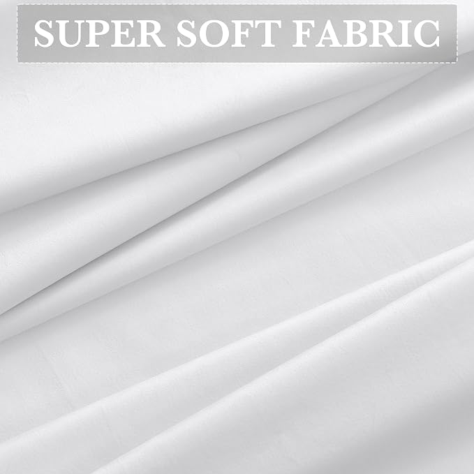 RYB HOME 100% Blackout White Velvet Curtains - Image 6