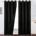 100% Blackout Curtains 52 x 95 Inch/Black Curtains 2 Panels by Lemomo