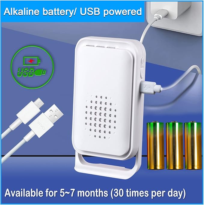 Wireless Motion Sensor Door Chime: Business Entry Doorbell Indoor Motion Detector Buzzer Monitor for Store Home Entrance Alert Bell, Bed Alarm for Elderly - LED Indicator & Vibration