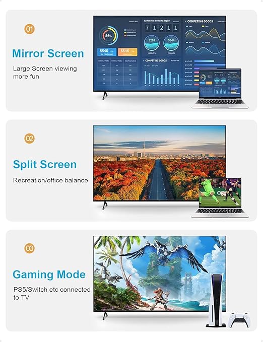 XAOSUN Right Angle HDMI 2.0 Cable 10 FT, 18Gbps High Speed HDMI Cord Support 4K@60Hz,3D 1080P,HDR,ARC,90 Degree HDMI Cable for MacBook pro 2023,Monitor,ps4/5,Xbox,Fire TV and More